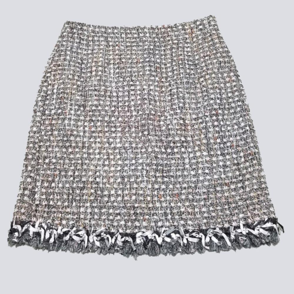 Rickie Freeman For Teri Jon Tweed Ribbon Skirt